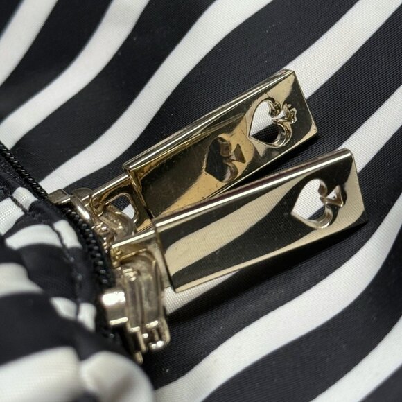 Kate Spade New York Bon Voyage Foldable Travel Duffle Bag β Black & White Stripe - Picture 7 of 17